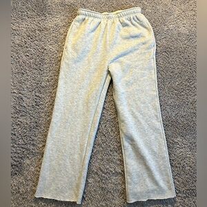 Flared grey baggy women sweatpants